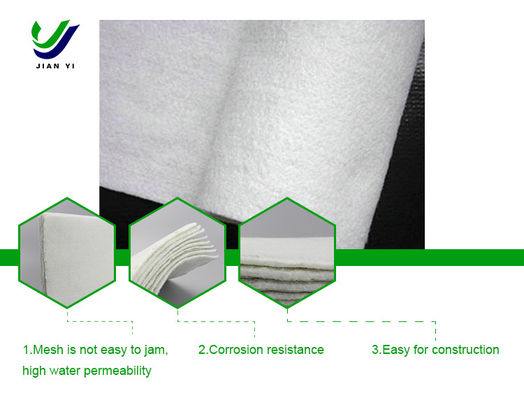 Cuộn Geofabric Sợi Staple tùy chỉnh 100-800g / m2 cho đường cao tốc và đường sắt