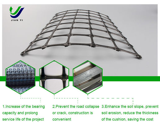 Phòng chống tia cực tím Bi-axial Polypropylene Geogrid cho đường hầm