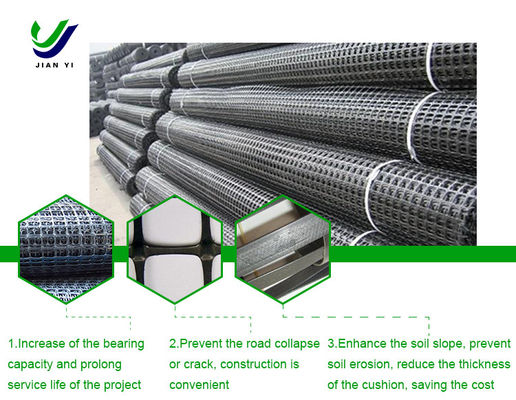 Sức mạnh cao Biaxial PP Geogrid Kháng hóa học cho đường đất mềm