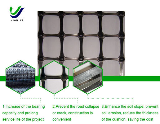 Vật liệu polypropylene Bi-axial Plastic Geogrid để tăng cường độ dốc đất