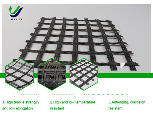 Kiểm soát xói mòn Glass Fiber Geogrid 1-6m Để củng cố đê