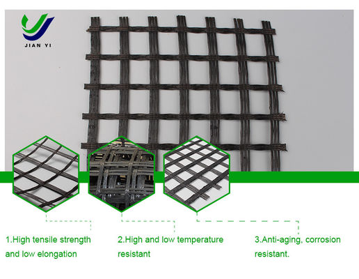 Phòng chống lão hóa Geogrids sợi thủy tinh cho Asphalt Cement Đường vỉa hè Subgrade Củng cố
