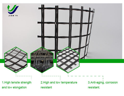 Geogrid sợi thủy tinh không kiềm trong đường bộ và đường sắt