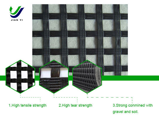 Warp đan polyester Geogrid có khả năng chống lão hóa và hao mòn cực tím