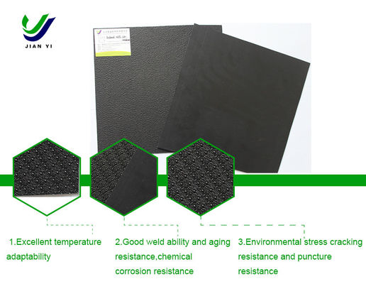 Giai đoạn cột HDPE phẳng với kết cấu Geomembrane với chiều rộng 6m-8m