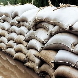 Bàn cát vải phủ PVC trắng bền tái sử dụng cho phòng chống lũ