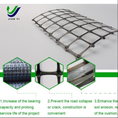 Bảo vệ dốc và xây dựng đường Bi-axial Plastic Geogrid cho các sân bay lớn và bãi đậu xe