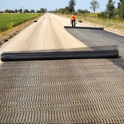 Bảo vệ dốc và xây dựng đường Bi-axial Plastic Geogrid cho các sân bay lớn và bãi đậu xe