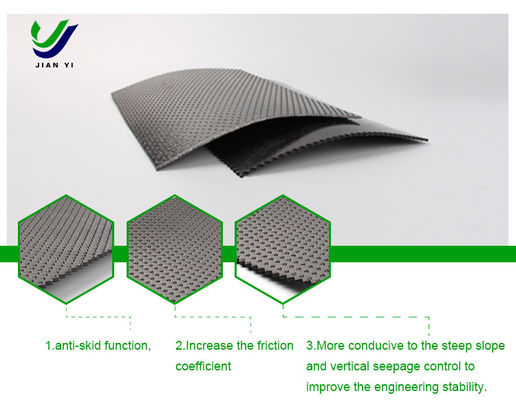 chống trượt và xói mòn HDPE Geomembrane kết cấu với cấu trúc điểm cột