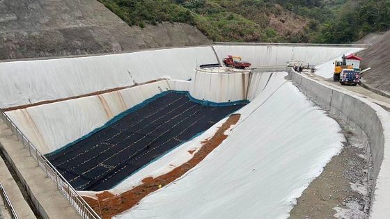 Vải dệt địa chất không dệt lông dài cho các dự án dọn dẹp khí thải xả