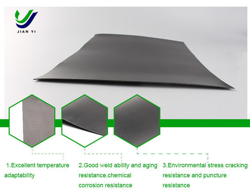 Geomembrane HDPE mật độ cao để xử lý chất thải mỏ với mật độ 0,939g/cm3 và độ kéo dài 700% khi vỡ