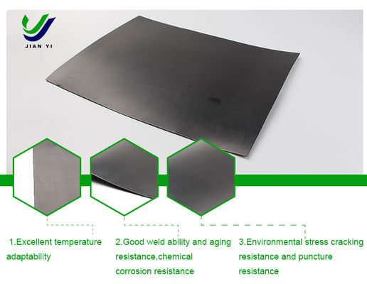 Đen và xanh lá cây hai màu HDPE Geomembrane mịn phù hợp với các dự án chống nước khác nhau