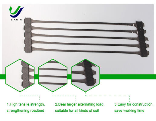 Mạng lưới địa lý đơn trục có độ bền kéo cao và khả năng chống tia cực tím cho khả năng chịu đựng mạnh trong gia cố đường bộ và đường sắt