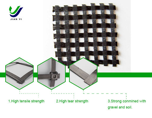 30-120KN/m Giao lưới thép chống tia cực tím hạng nặng để củng cố nền tảng đường
