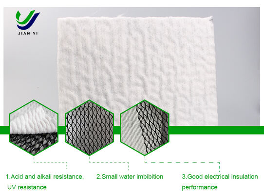 Mạng thoát nước tổng hợp 3D chống tia UV và kháng hóa chất với độ bền kéo cao ≥ 16kN/m cho thoát nước dưới lòng đất và vườn