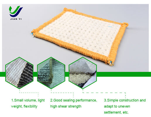 4-6m rộng sưng cao tự chữa lành Sodium Bentonite Waterproof Blanket (GCL) cho chống rò rỉ vĩnh viễn