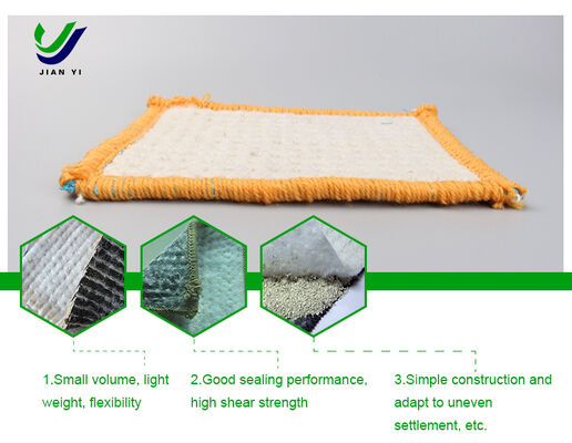 4-6m rộng tự sửa chữa Natrium Bentonite GCL Blank với ≥ 24ml / 2g chỉ số sưng cho bảo vệ chống rò rỉ lâu dài